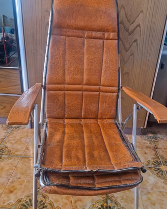 Sdraio Vintage anni 70 con poggiapiedi