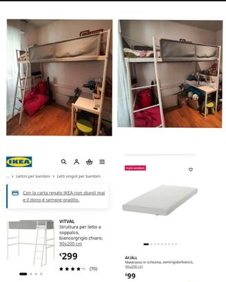 struttura per letto a soppalco 