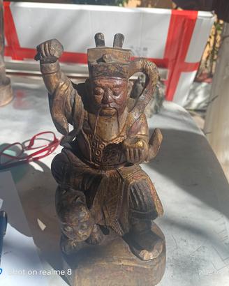 scultura asiatica legno 