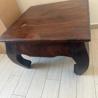 Tavolino Opium in legno massello stile etnico