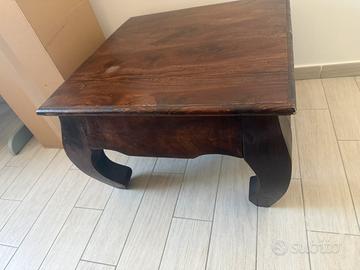 Tavolino Opium in legno massello stile etnico