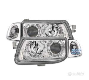 FARI PER OPEL ASTRA F 94-98 ANGEL EYES FONDO CROMA