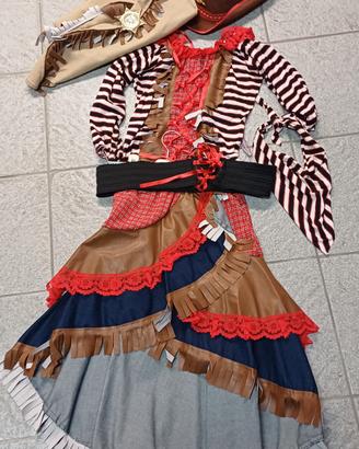 vestito carnevale cowboy  donna