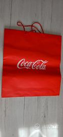 2 Buste sporte borse in carta Coca-Cola