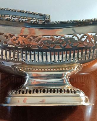 Cestino vintage argentato  – Alexander Clark & Co