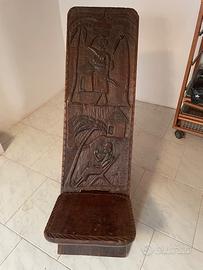 Sedia etnica in legno