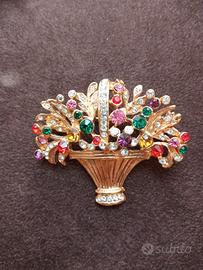 Spilla vaso di fiori