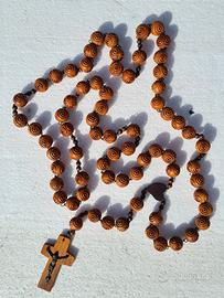 Corona Rosario gigante, in legno