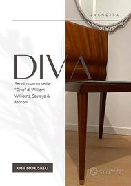 Set di 4 sedie “Diva” Sawaya & Morini