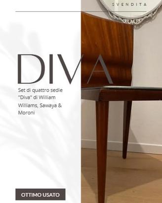 Set di 4 sedie “Diva” Sawaya & Morini