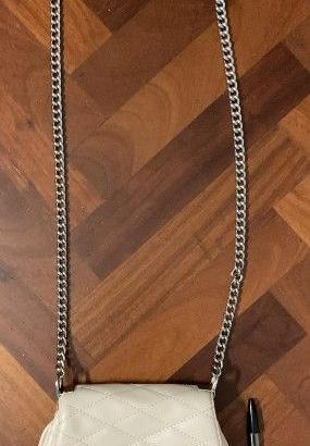 Borsetta a tracolla bianca/beige
