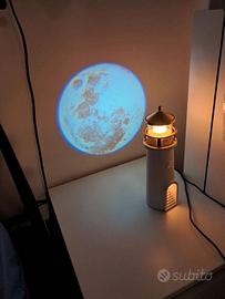 Faro Proiettore Luna a forma di faro ricaricabile