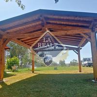 TETTOIE - TETTI - GAZEBO IN LEGNO LAMELLARE AUST.