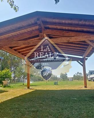 TETTOIE - TETTI - GAZEBO IN LEGNO LAMELLARE AUST.