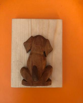 Porta guinzaglio in legno fatto a mano