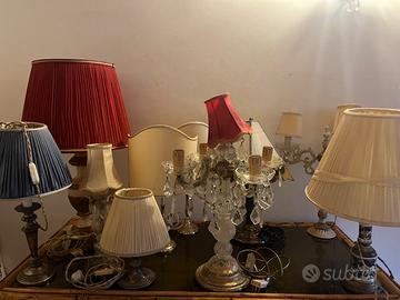Lampade da tavolo antiche o anticate con paralume