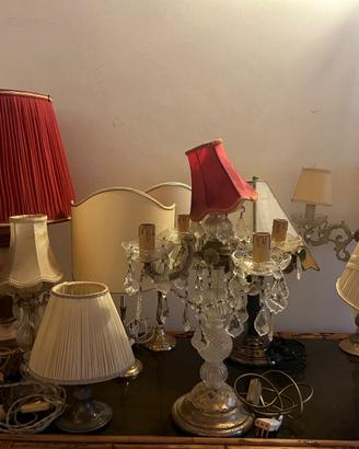 Lampade da tavolo antiche o anticate con paralume