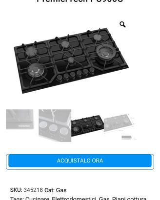 piano cottura a gas 