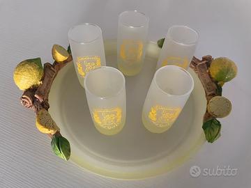 Centrotavola limoncello porcellana e vetro