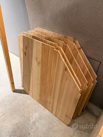 Ripiani angolari IVAR IKEA, pino massello, 5 pezzi