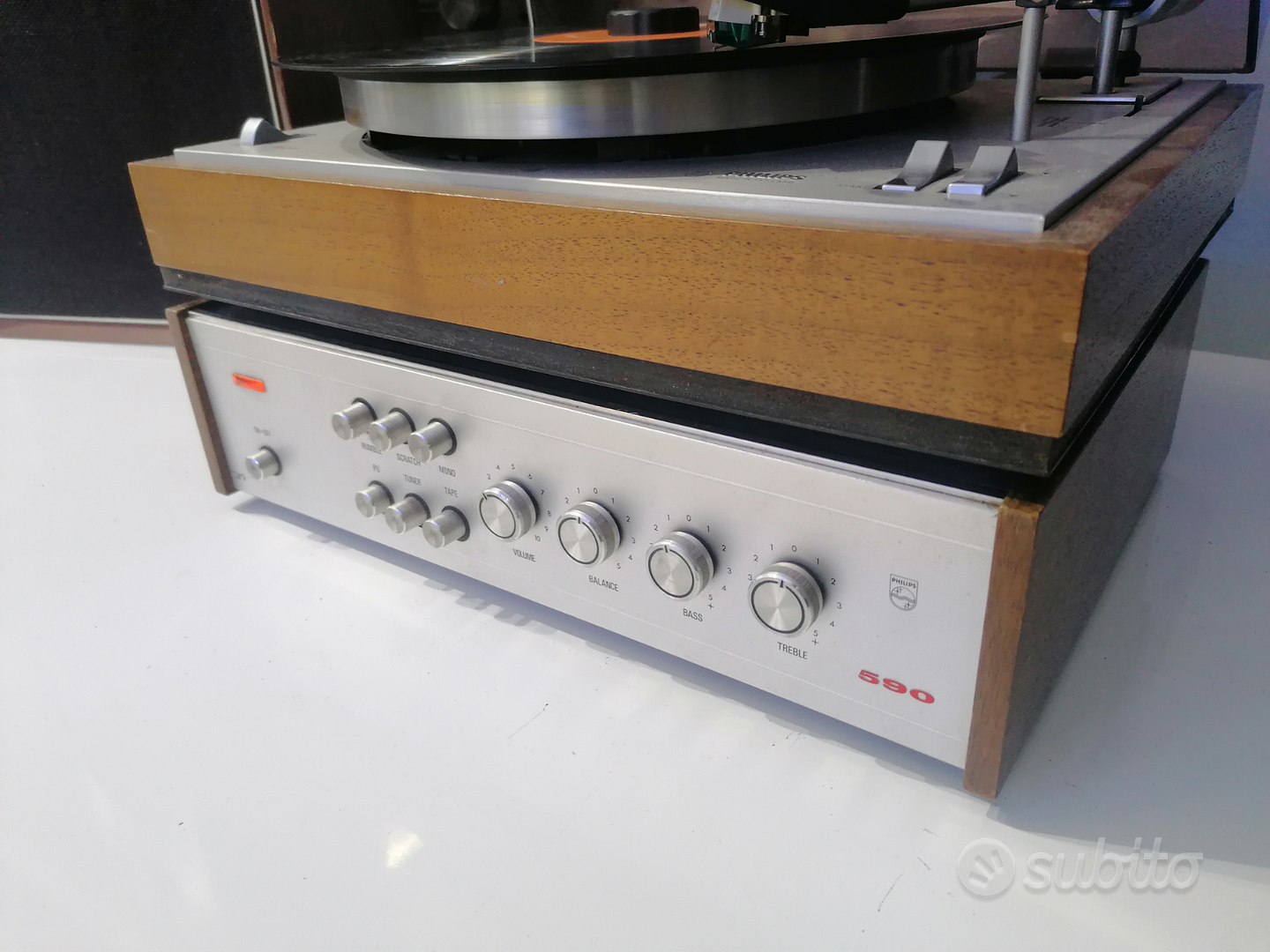 Philips, stereo, giradischi, amplificatore, casse - Audio/Video In vendita  a Novara