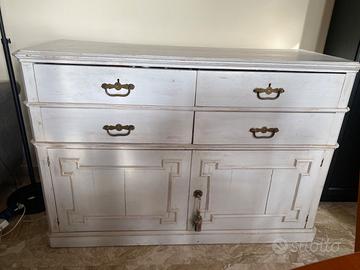 Credenza / Madia Shabby Chic in Legno Bianco
