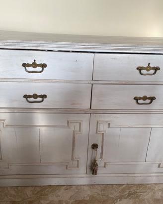 Credenza / Madia Shabby Chic in Legno Bianco