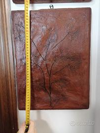 coppia quadri in terracotta