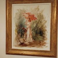 Quadro di Enrica Rosso 50x60 "Ragazza nel parco"