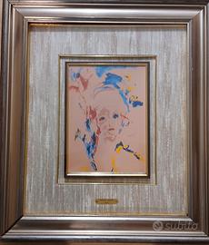 Ernesto Treccani pittore, serigrafia su argento. 