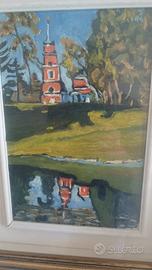 Olio “Paessaggio russo” di Fernando Stradiotto