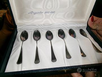 cucchiaini  da caffè in argento 800
