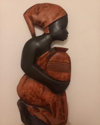 Scultura Africana artigianale " Donna " in Ebano