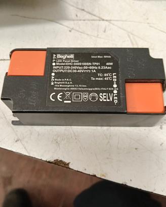 Driver LED Beghelli 40W 1A per Pannelli Plafoniere