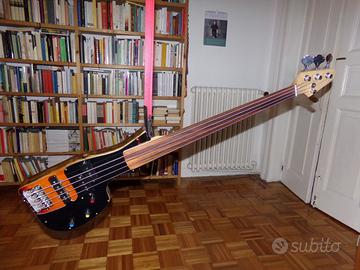 BASSO ELETTRICO FRETLESS modificato