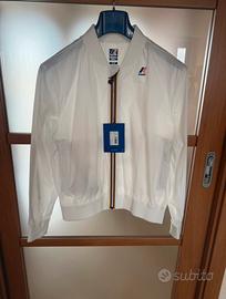 Giacca K-Way bianca originale nuova con cartellino