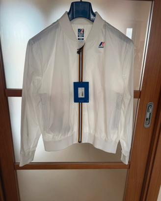 Giacca K-Way bianca originale nuova con cartellino
