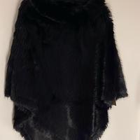 Ecopelliccia poncho nero