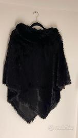 Ecopelliccia poncho nero
