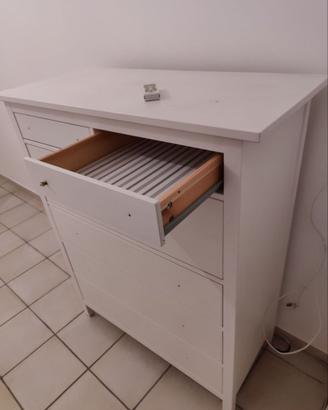 Cassettiera / Settimino Bianco a 5 Cassetti