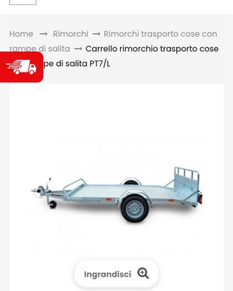 CARRELLO CRESCI PT7/L PORTA TUTTO/MOTO 750 KG