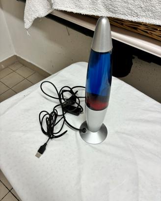 Lampada lava blu e rossa