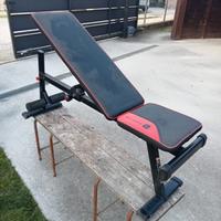 PANCA CON ATTREZZATURA PESI E FASCIA SCHIENA