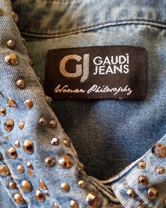 Camicia jeans Gaudì con strass Taglia S