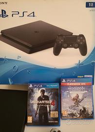 PS4 Slim Nera 1TB Completa, Controller e 3 giochi