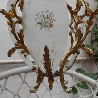 Lampadario Vintage anni '70_Petali in vetro opalin
