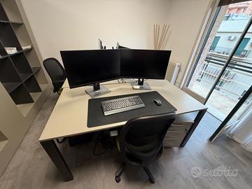 Scrivania 160x80 + cassettiera (5 pezzi)