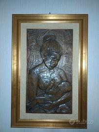 Quadro scultura in legno dello scultore L. Angius