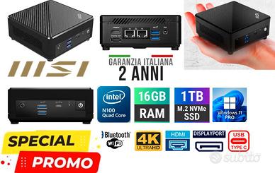 MINI PC POTENTE MSI CUBI INTEL QUAD CORE 16GB RAM