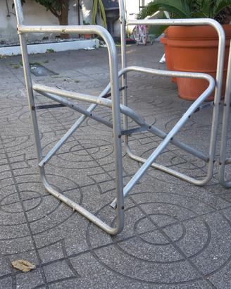 Coppia Sedie regista in alluminio Anni 70